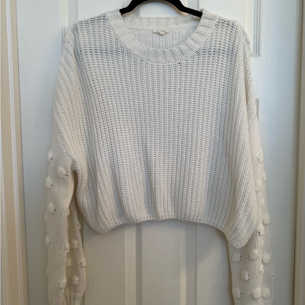 Cozy White Knit Sweater